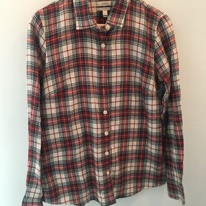 J. Crew | Perfect Fit Button-Up Flannel PlaidShirt